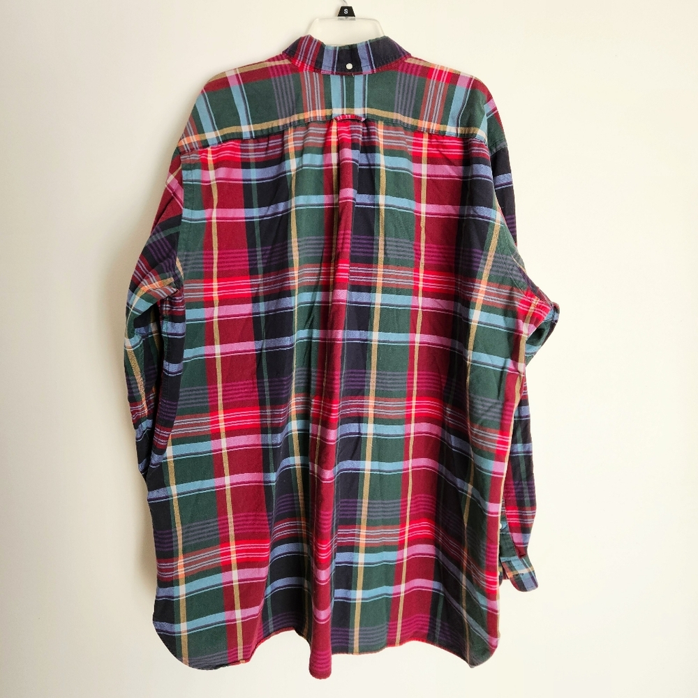 Polo by Ralph Lauren Big & Tall Men's Red & Green Multicolor Plaid Shirt 3XLT - Picture 5 of 5